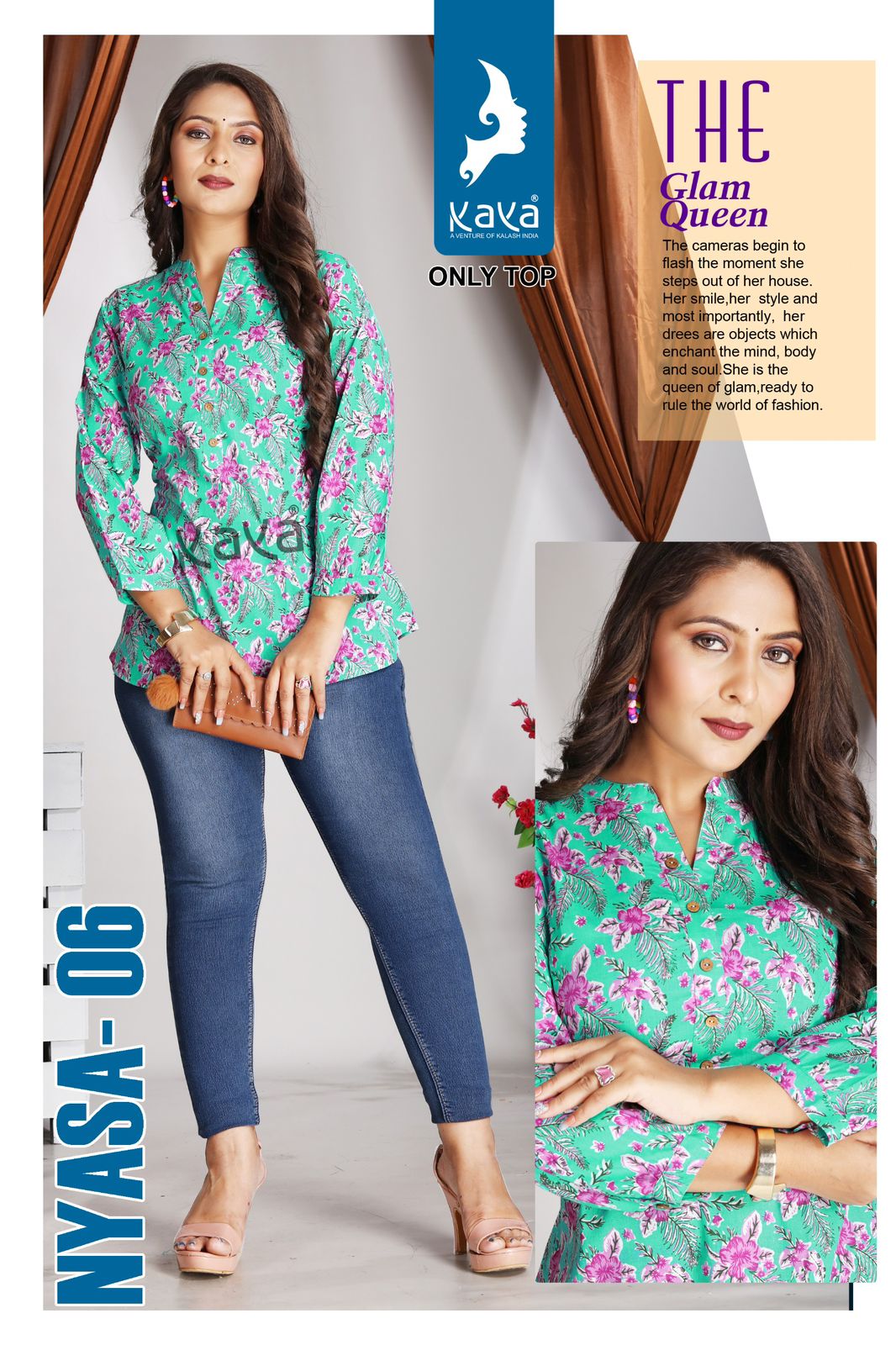 Nyasa By Kaya Cotton Printed Ladies Top Wholesale Price In Surat